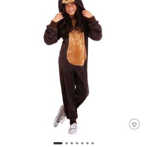 Kids jumpsuit costume or onesie brown bear